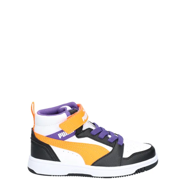 Puma Rebound V6 Mid Velcro 34 White Orange Black, vergelijk prijzen bij 1 winkel