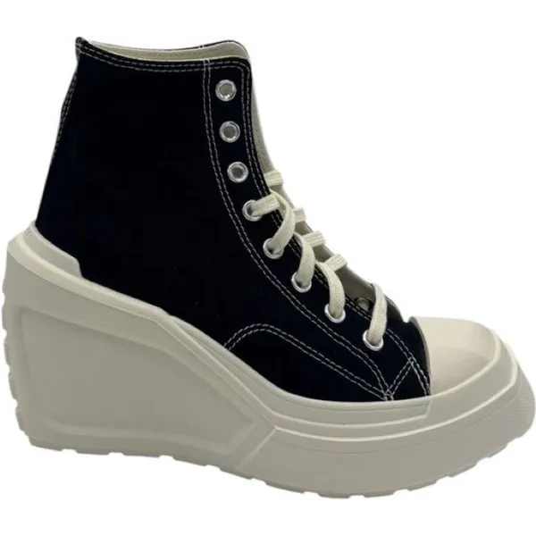 Converse Chuck 70 DE Luxe Wedge Hoog Zwart/Wit, vergelijk prijzen bij 1 winkel