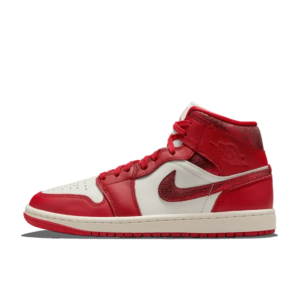 Air Jordan 1 Mid SE Red Cracked Leather, vergelijk prijzen bij 1 winkel