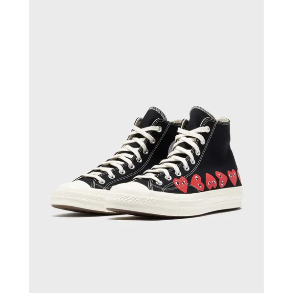 Comme des Garçons Play X Converse Chuck Taylor 70 Multiheart High Top Zwart, foto 2 van 5