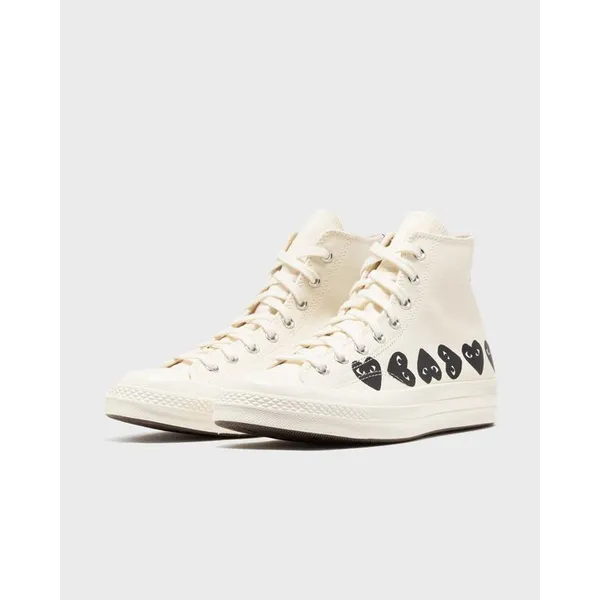 Comme des Garçons Play X Converse Chuck Taylor 70 Multiheart High Top Beige, foto 3 van 5