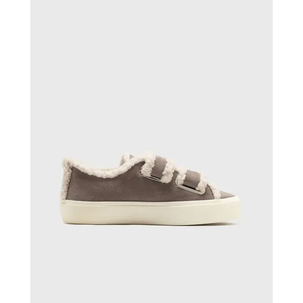 Inuikii Shearling Low Velcro Grijs, foto 4 van 5