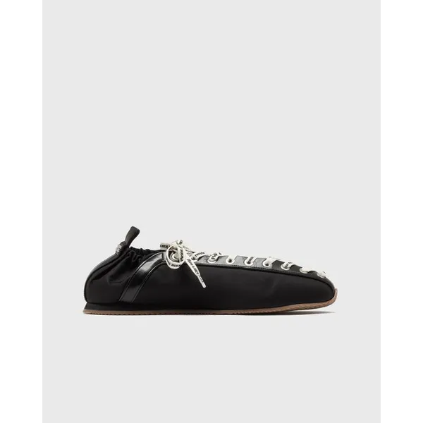 Ganni Lace Up Sporty Ballerina Nylon Zwart, foto 4 van 5