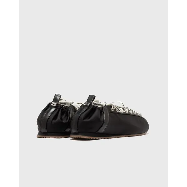 Ganni Lace Up Sporty Ballerina Nylon Zwart, foto 5 van 5