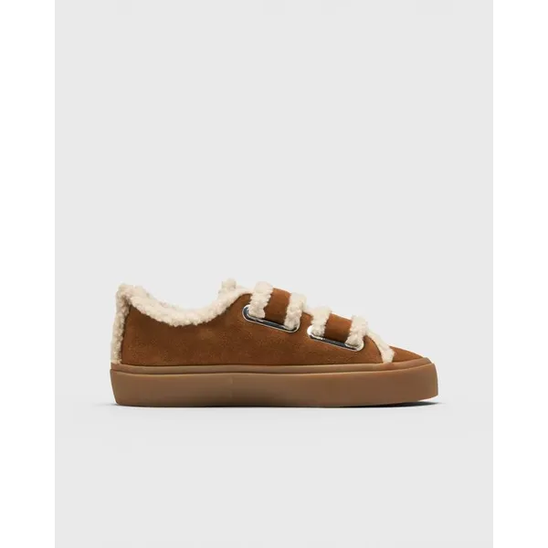 Inuikii Shearling Low Velcro Bruin, foto 4 van 5