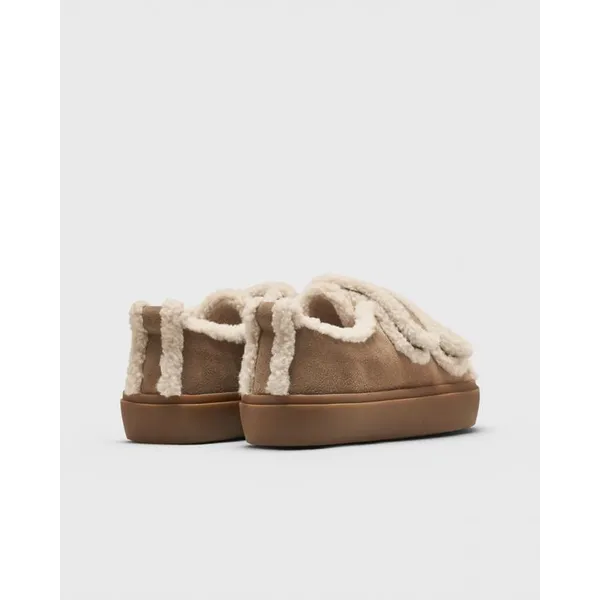 Inuikii Shearling Low Velcro Beige, foto 5 van 5