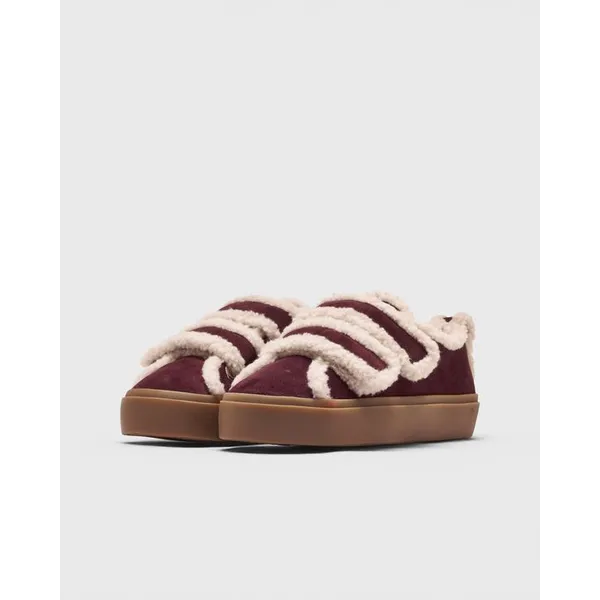Inuikii Shearling Low Velcro Rood, foto 3 van 5