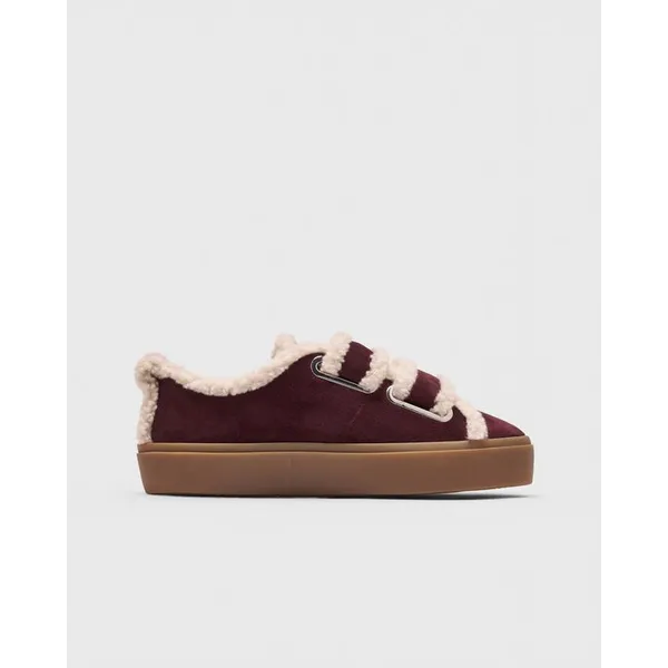 Inuikii Shearling Low Velcro Rood, foto 4 van 5