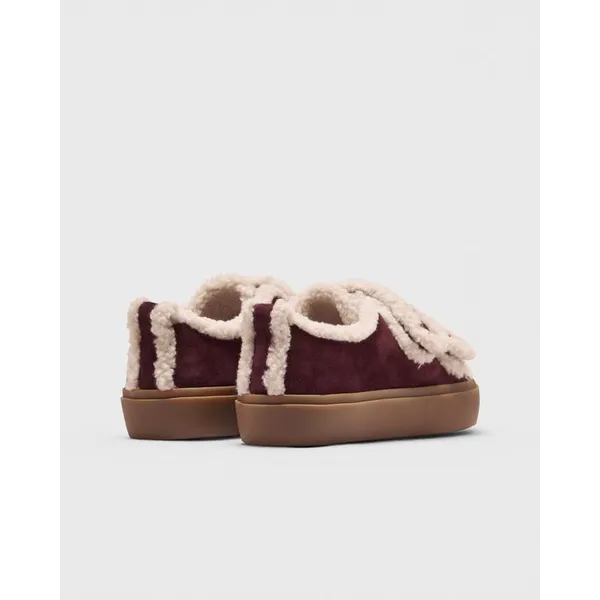 Inuikii Shearling Low Velcro Rood, foto 5 van 5