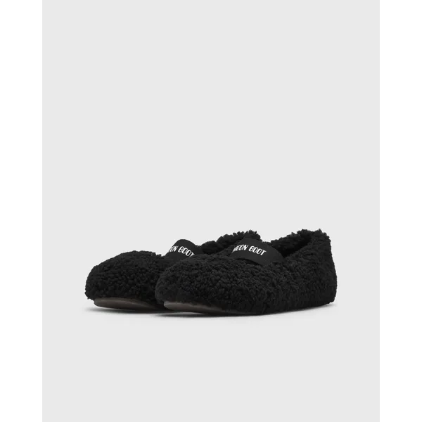 Moon Boot Shearling Ballerina Zwart, foto 2 van 5
