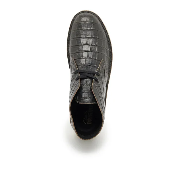 Clarks Originals Desert Boot Crocodile Leather Bruin, foto 4 van 4