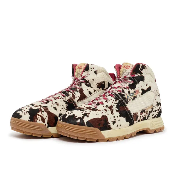 Autry Malga Mid Leather Cow Print Beige, vergelijk prijzen bij 1 winkel
