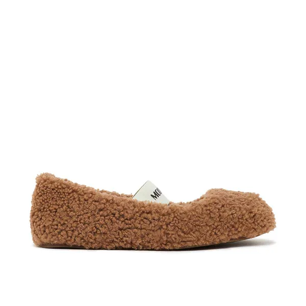 Moon Boot Shearling Ballerina Bruin, foto 2 van 4