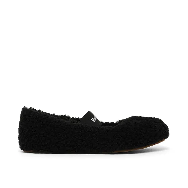 Moon Boot Shearling Ballerina Zwart, foto 2 van 4