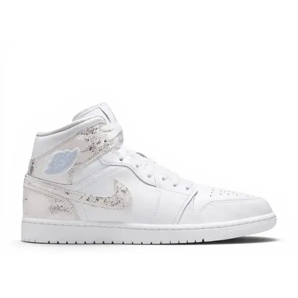 Jordan 1 Mid SE Distressed White Field Silver, foto 2 van 2