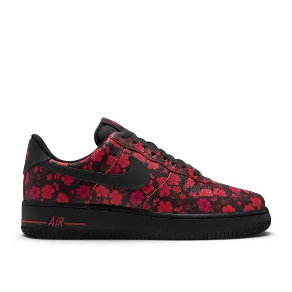 Nike Air Force 1 Low '07 Floral Off Zwart Cinnabar, foto 2 van 2