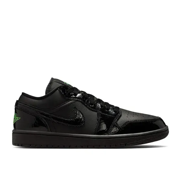 Jordan 1 Low SE Black Croc Scream Green, foto 2 van 2