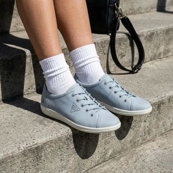 ECCO Soft 2.0 Blauw Nubuck, vergelijk prijzen bij 1 winkel