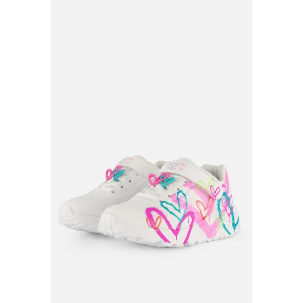 Skechers Uno Lite Graffiti Hearts Wit, foto 2 van 5