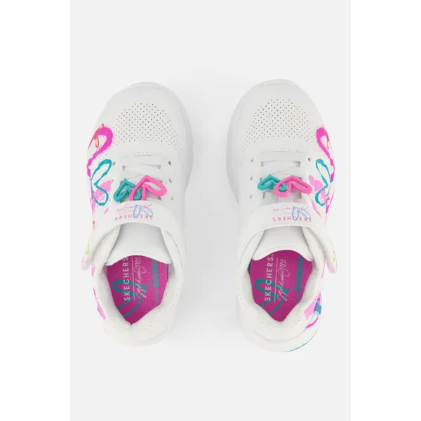 Skechers Uno Lite Graffiti Hearts Wit, foto 4 van 5