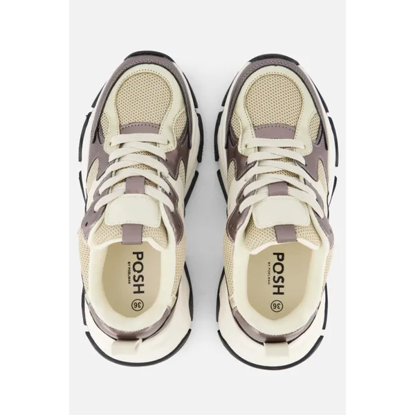 POSH by Poelman Sneakers Beige, foto 3 van 5