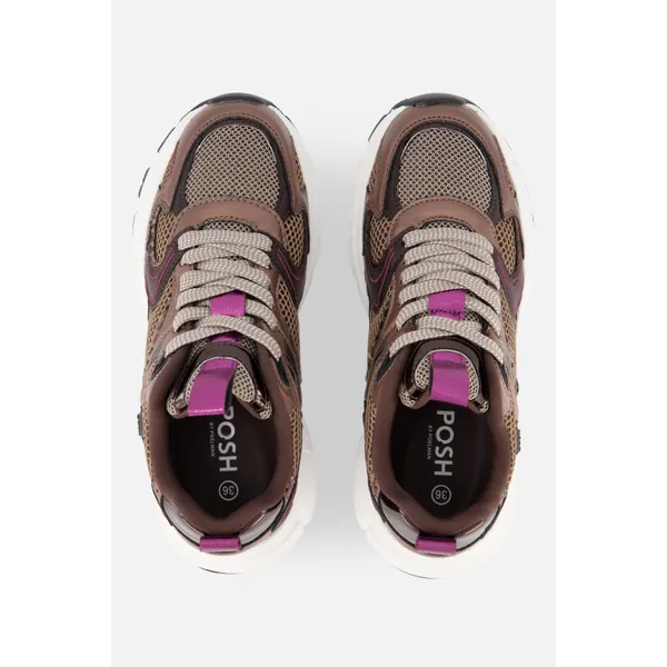 POSH by Poelman Sneakers Bruin, foto 4 van 5