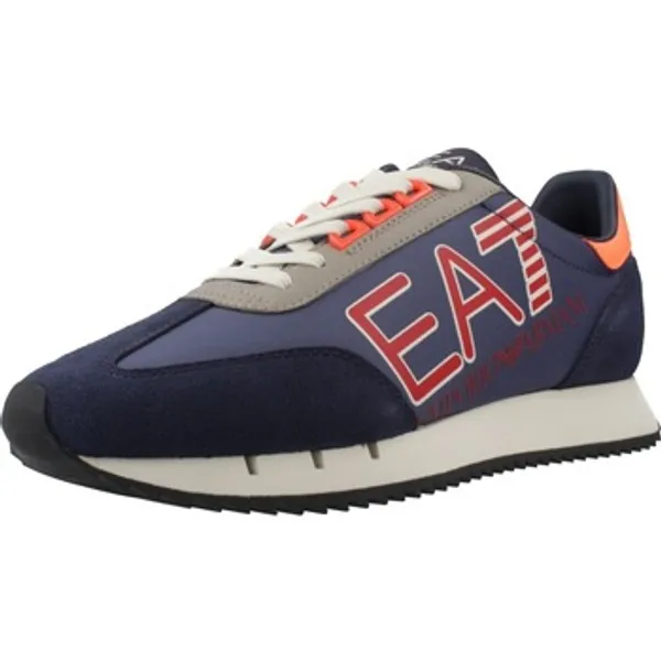 Emporio Armani EA7 Lage Sneakers Blauw, vergelijk prijzen bij 1 winkel