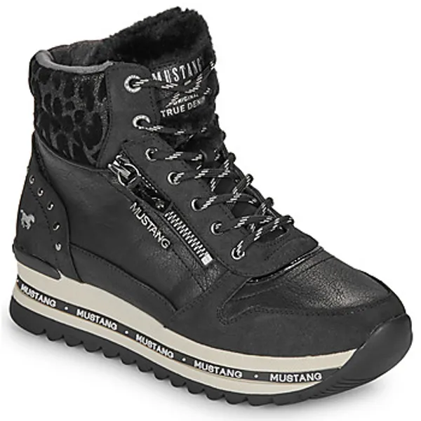 Mustang Hoge Sneakers Zwart, vergelijk prijzen bij 1 winkel