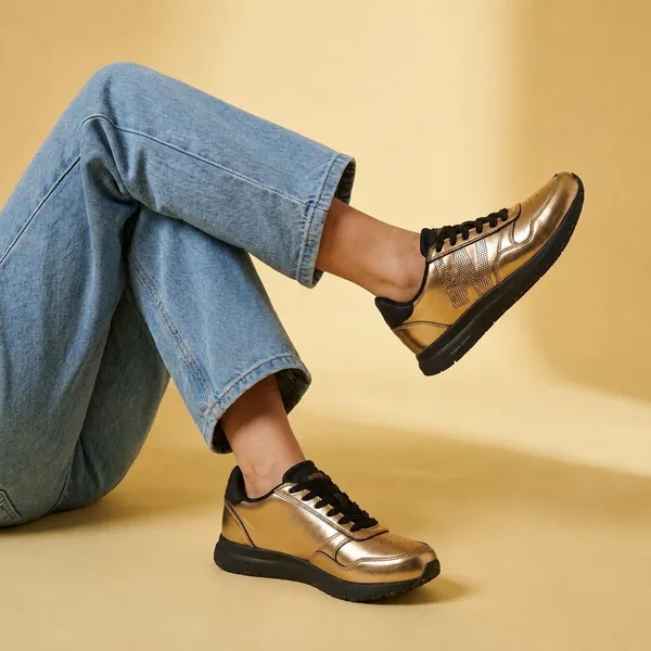 Woden Nicoline Metallic Goud Leer, vergelijk prijzen bij 1 winkel