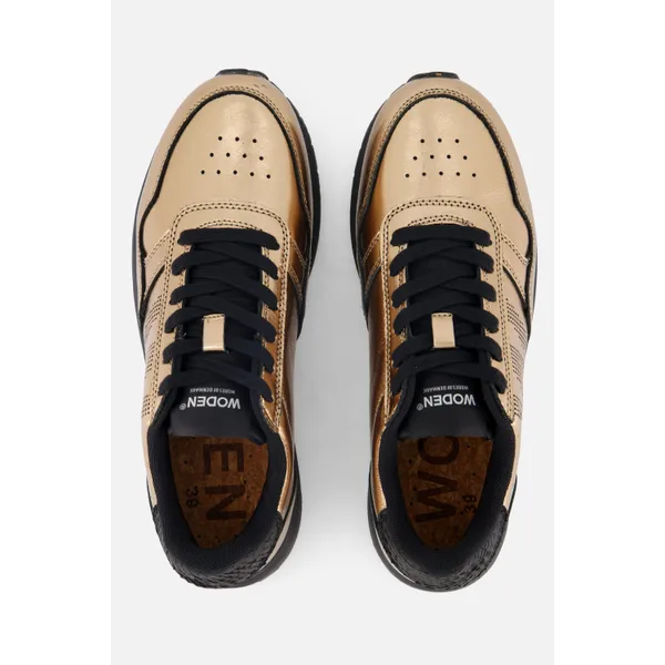 Woden Nicoline Metallic Goud Leer, foto 4 van 5